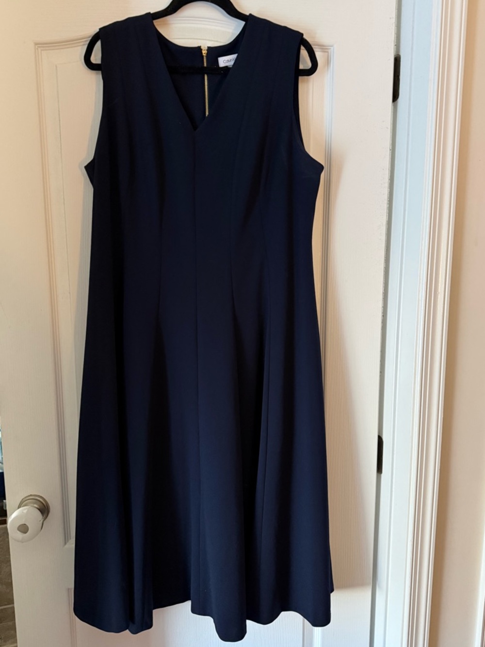 Calvin Klein Navy Blue Midi Dress